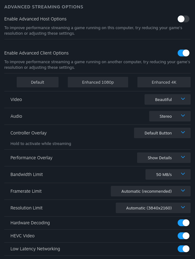 steam client settings
